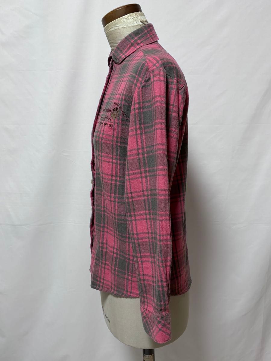 ピンクとグレーのチェック柄シャツ 綿100% 長袖|Yahoo!フリマ ピンクとグレーのチェック柄シャツ 綿100% 長袖|Yahoo!フリマ