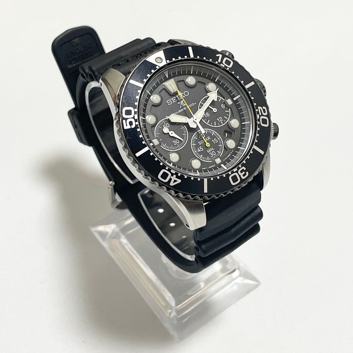 美品】SEIKO プロスペックス クロノグラフ ダイバー ソーラー 美品】SEIKO プロスペックス クロノグラフ ダイバー ソーラー