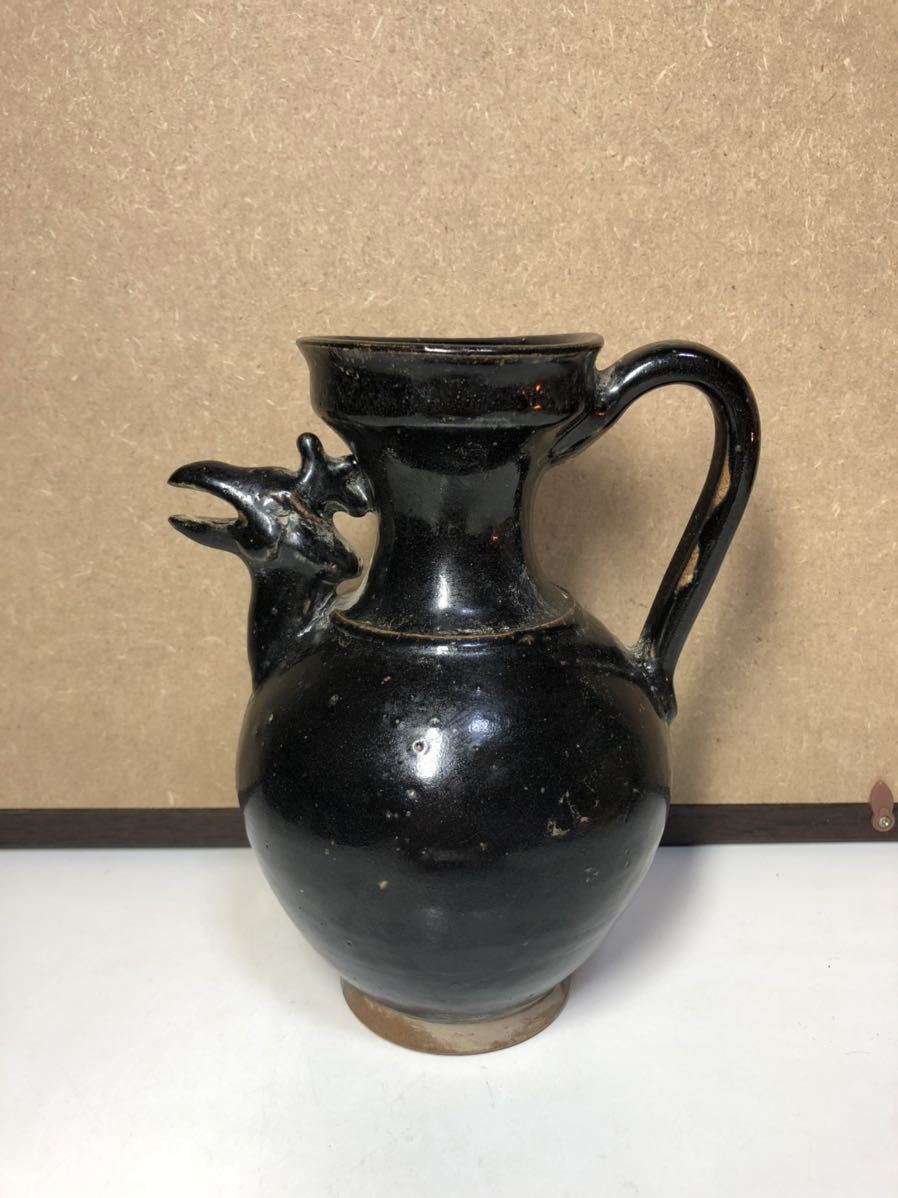 人気のクリスマスアイテムがいっぱい! 聚寶堂】宋時代 J-143 鳳嘴壺 吉州窯 宋