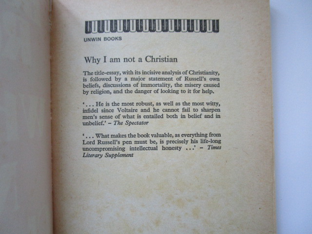 "Why I am Not a Christian" by Bertrand Russel - 洋書ペーパーバック_画像2