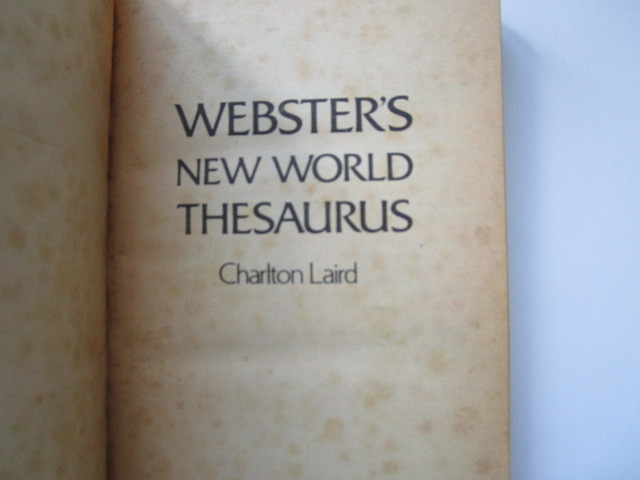 "WEBSTER'S NEW WORLD THESAURUS" by Charlton Laird - （類語辞典）洋書ペーパーバック_画像2