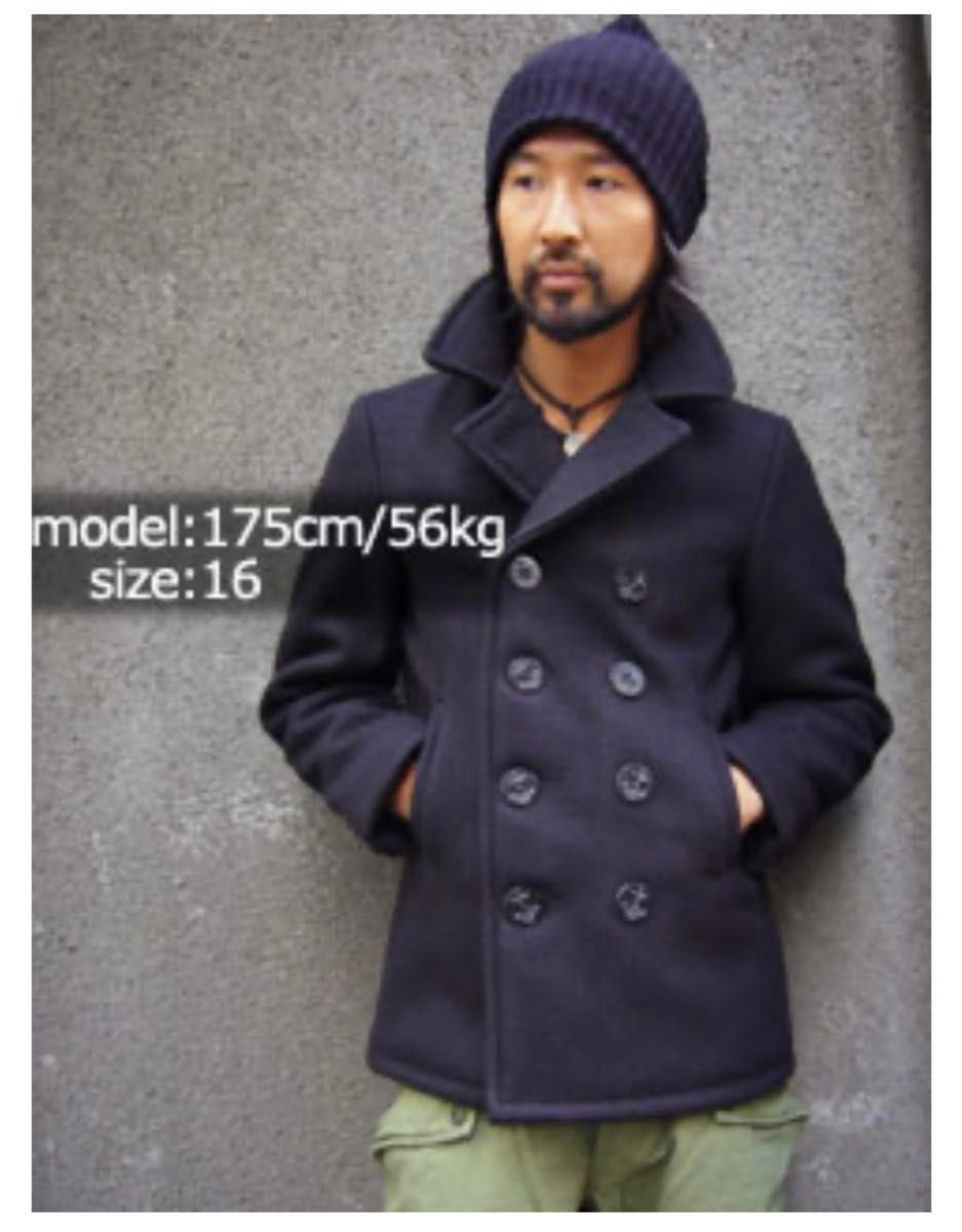 ショット SCHOTT 740B ピーコート サイズ16 ダブル ネイビー 32 ショット SCHOTT 740B ピーコート サイズ16 ダブル ネイビー 32