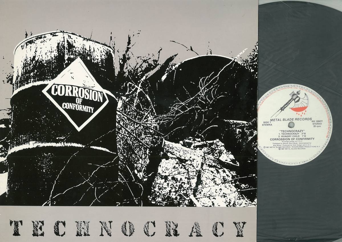 CORROSION OF CONFORMITY ／ TECHNOCRACY　輸入盤ミニＬＰ　　検～ hardcore thrash c.o.c septic death s.o.d accused d.r.i_画像1