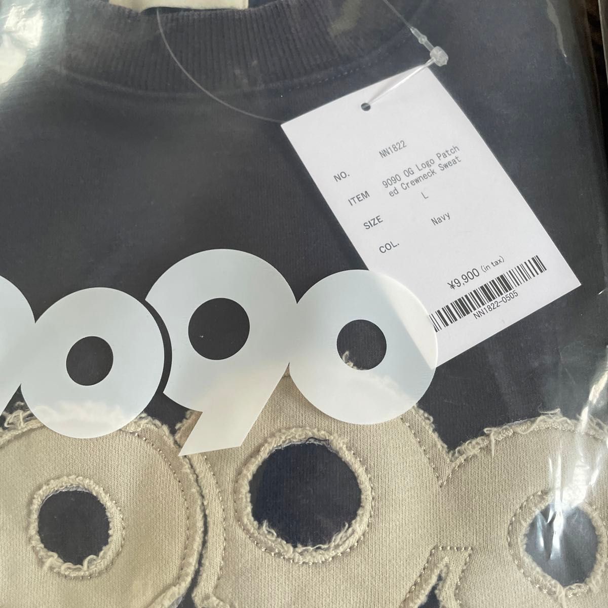 9090 OG Logo Patched セットアップ ネイビー Lサイズ 新品未 9090 OG Logo Patched セットアップ ネイビー Lサイズ 新品未