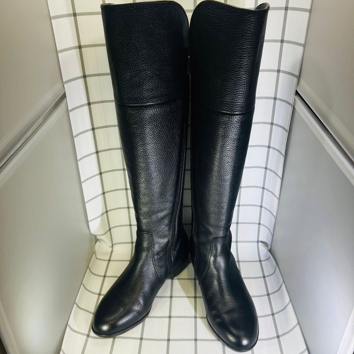 【美品】fitfit フィットフィット サイドジップ ロングブーツ 23cm