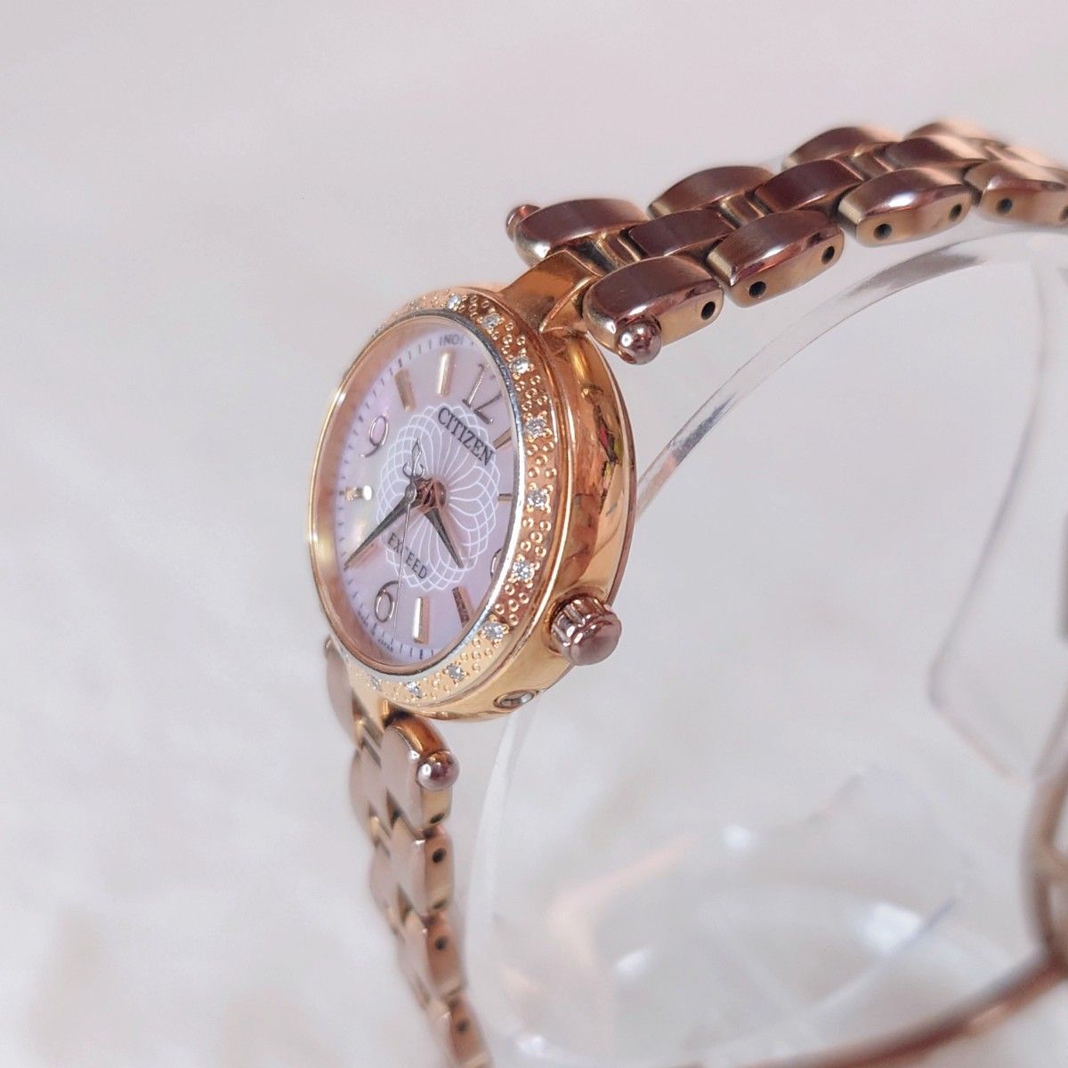 稼働品】CITIZEN EXCEED H058-T018461 シェル文字盤 シチズン 稼働品】CITIZEN EXCEED H058-T018461 シェル文字盤 シチズン