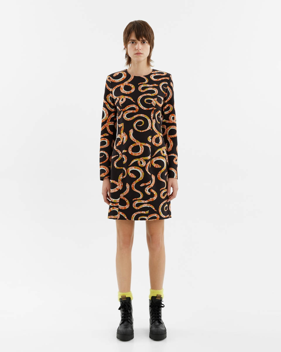素敵でユニークな Y BIMBA ビンバイローラ 送料無料 新品 LOLA BLACK DRESS M/JP9号~11号 SNAKE FITTED Lサイズ 素敵でユニークな Y BIMBA ビンバイローラ 送料無料 新品 LOLA BLACK DRESS M/JP9号~11号 SNAKE FITTED Lサイズ