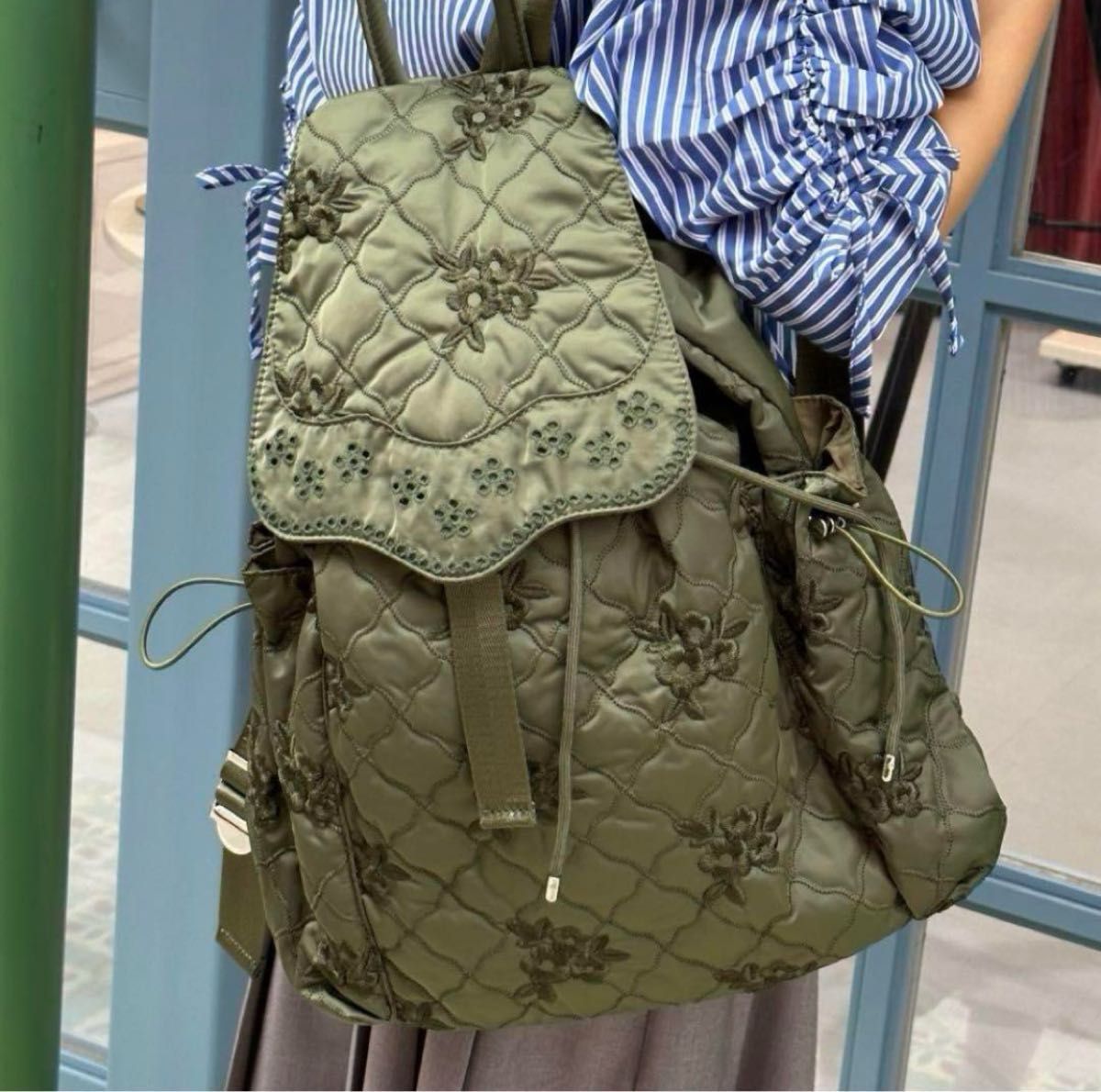 美品】POPPY ポピー あさぎーにょ 刺繍 リュック バックパック 美品】POPPY ポピー あさぎーにょ 刺繍 リュック バックパック