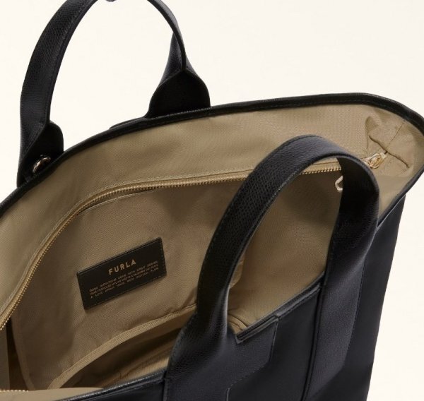  новый товар FURLA Furla * LARGE PIUMA Large большая сумка L черный чёрный 2Way путешествие [ бесплатная доставка ]