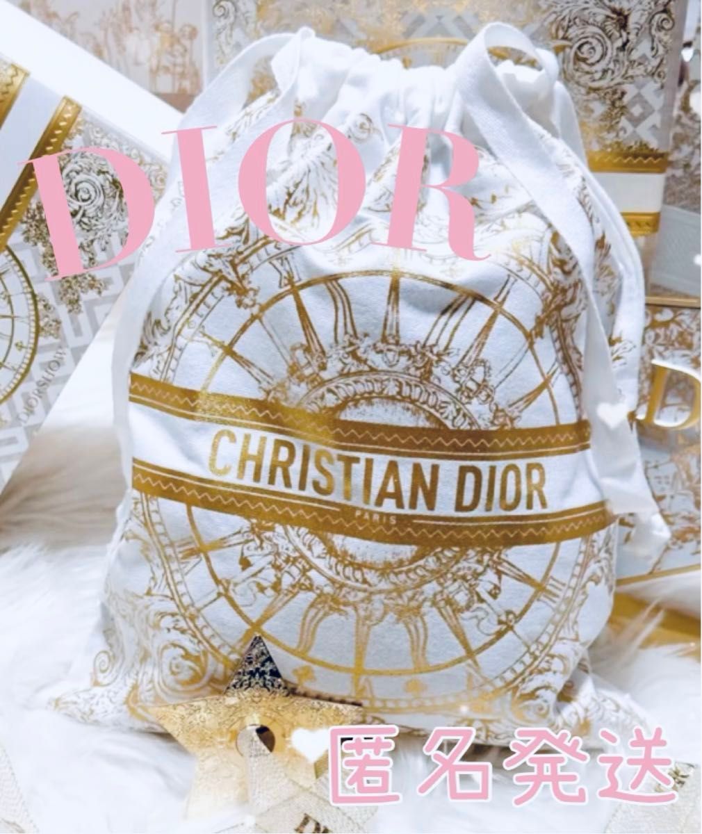 新品未開封】Dior 巾着袋 ポーチ 2024 ホリデー ノベルティ 新品未開封】Dior 巾着袋 ポーチ 2024 ホリデー ノベルティ