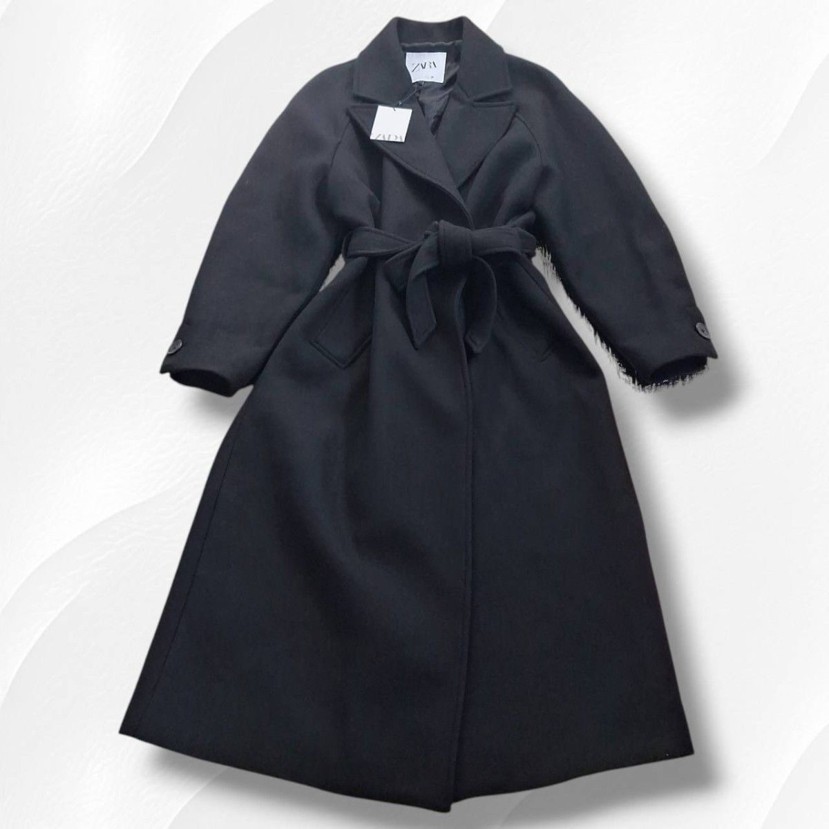 新品 ZARA ザラ チェスターコート ロングコート ベルト付き 新品 ZARA ザラ チェスターコート ロングコート ベルト付き