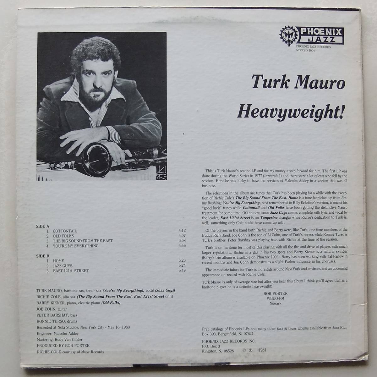 ◆ TURK MAURO / Heavyweight ! ◆ Phoenix 1004 ◆ V_画像2