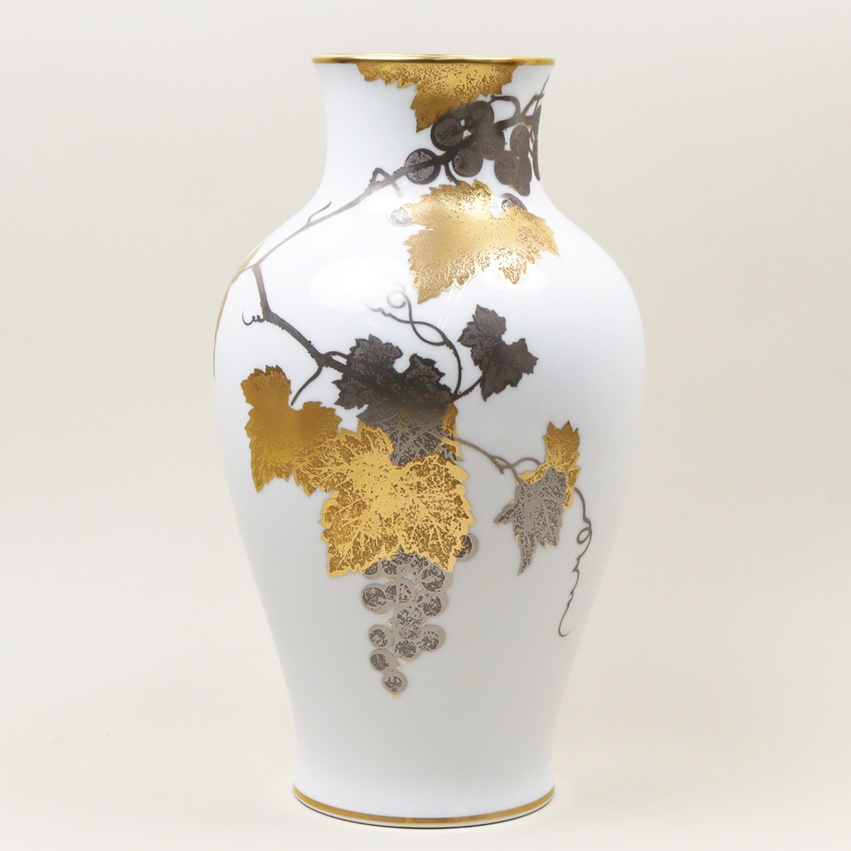 NRhh 大倉陶園 金蝕葡萄 大花瓶 35cm 飾り壺 フロアフラワー NRhh 大倉陶園 金蝕葡萄 大花瓶 35cm 飾り壺 フロアフラワー