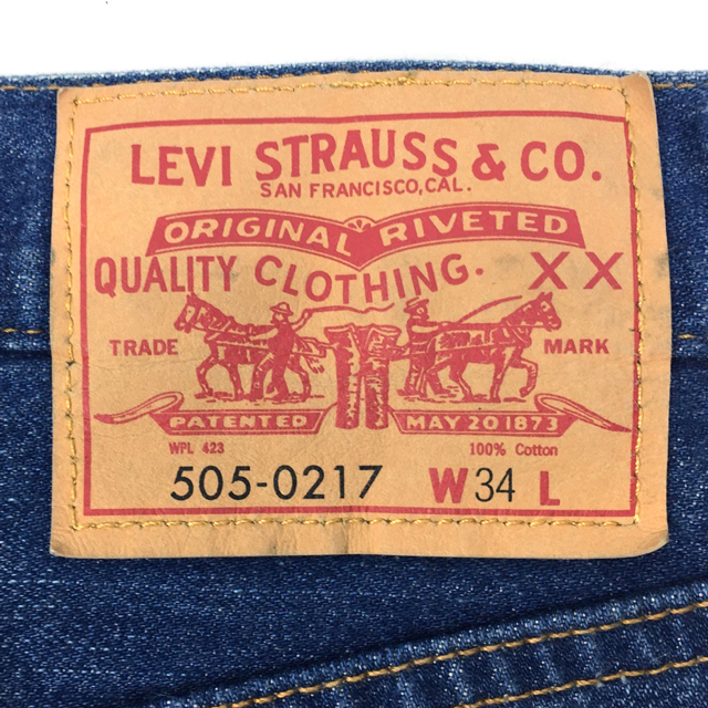 即決★リーバイス 505-0217★W34 ビンテージ復刻ジーンズ LEVIS 29191-0000 メンズ トルコ製 ブーツカット 42タロン セルビッチ ビッグE_画像10