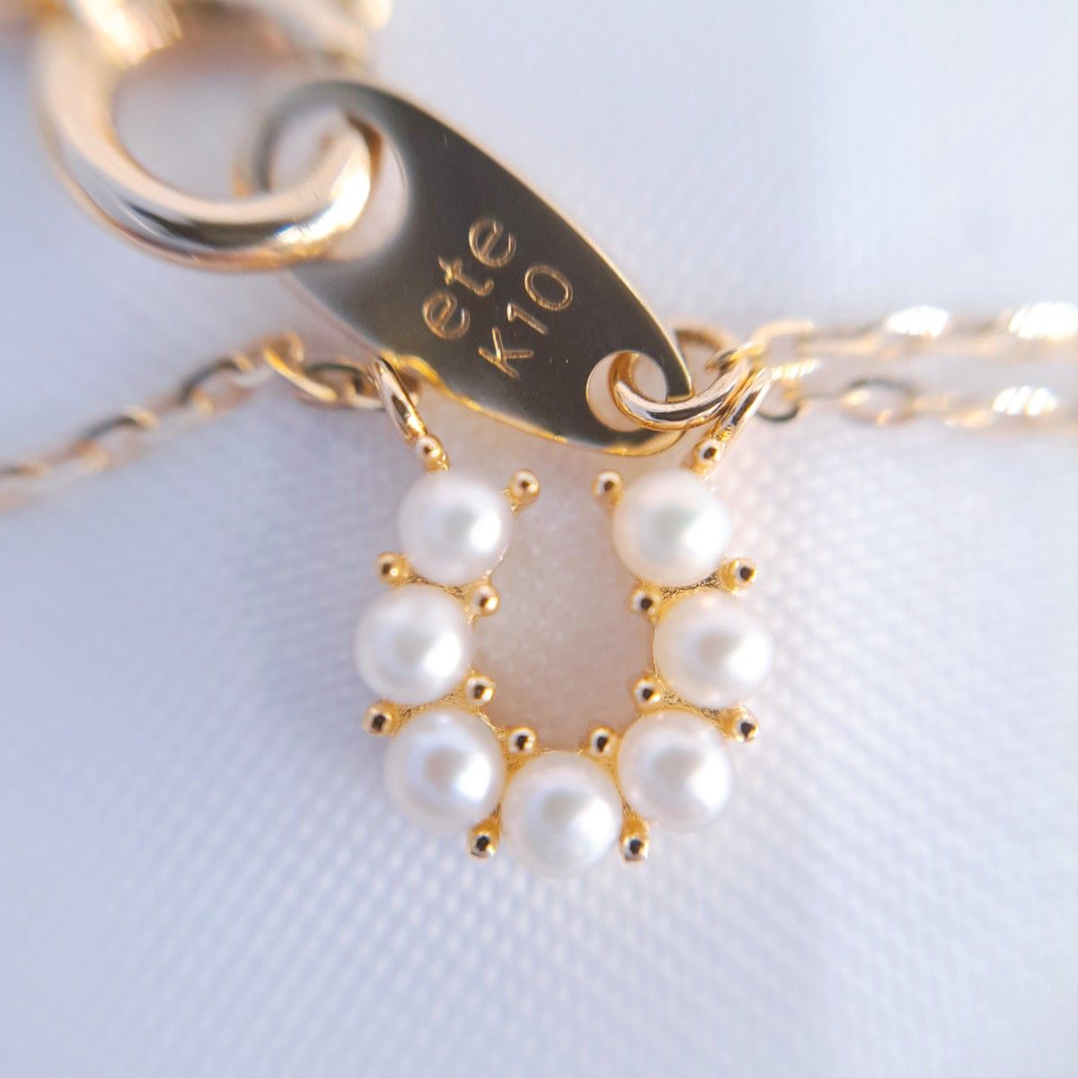 ete エテ ネックレス レイヤー パール ホースシュー K10 箱付き ete エテ ネックレス レイヤー パール ホースシュー K10 箱付き
