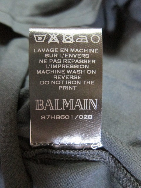 BALMAIN Tシャツ XS ブラック #S7H8601/028 バルマン_画像4