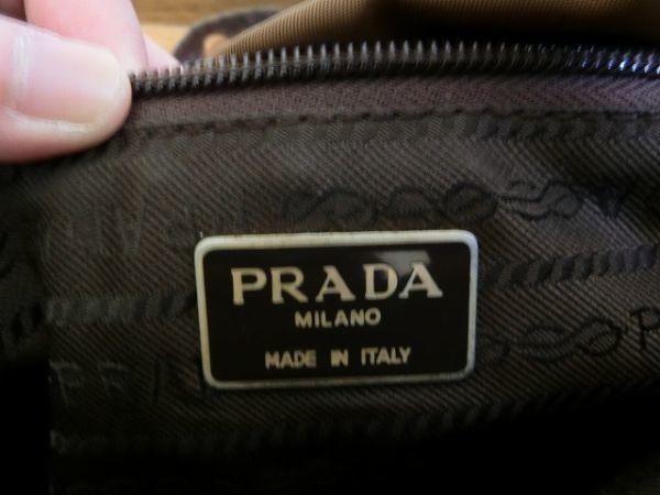 PRADA トートバッグ ブラウン プラダ 蛇革_画像4