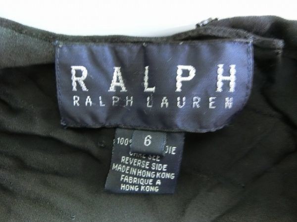 RALPH LAUREN ノースリーブカットソー 6 ブラック ラルフローレン