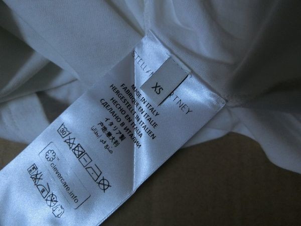 Stella McCartney Tシャツ XS ホワイト ハイビスカス ステラマッカトニー_画像4