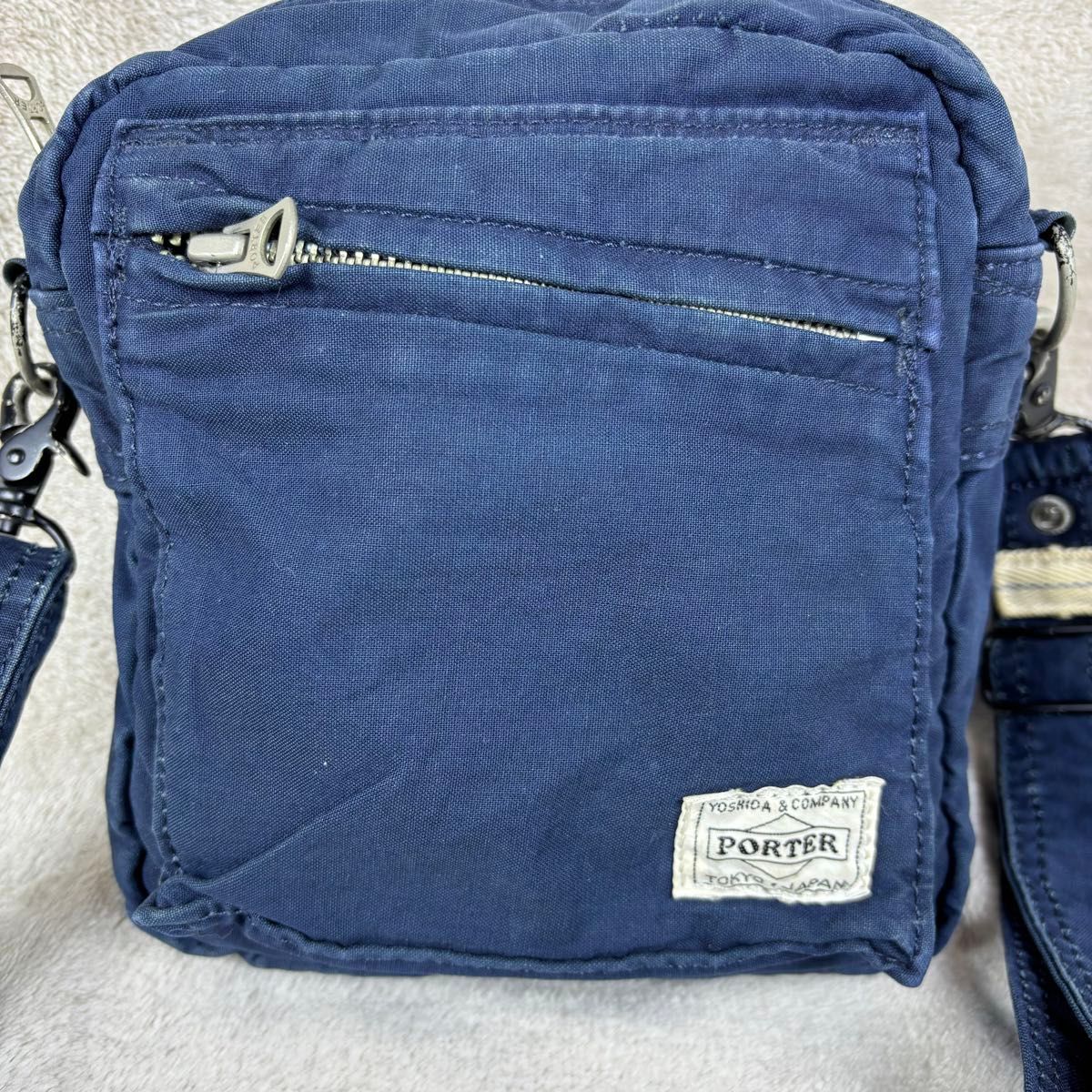 希少 Porter ポーター ショルダーバッグ ポーチ 藍染め ネイビー 希少 Porter ポーター ショルダーバッグ ポーチ 藍染め ネイビー
