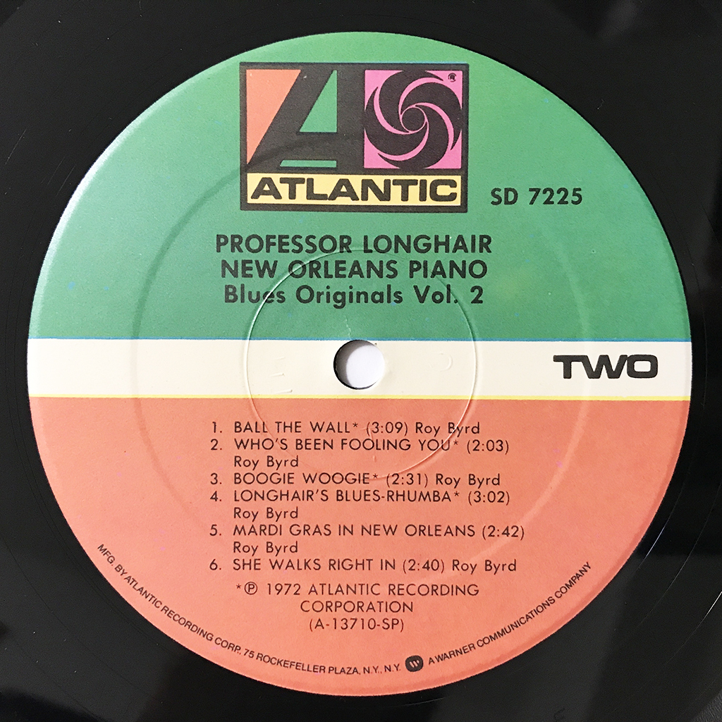 US LP#Professor Longhair#New Orleans Piano#Atlantic 1949 год ~53 год. Atlantic запись сборник America запись [ прослушивание возможно ]