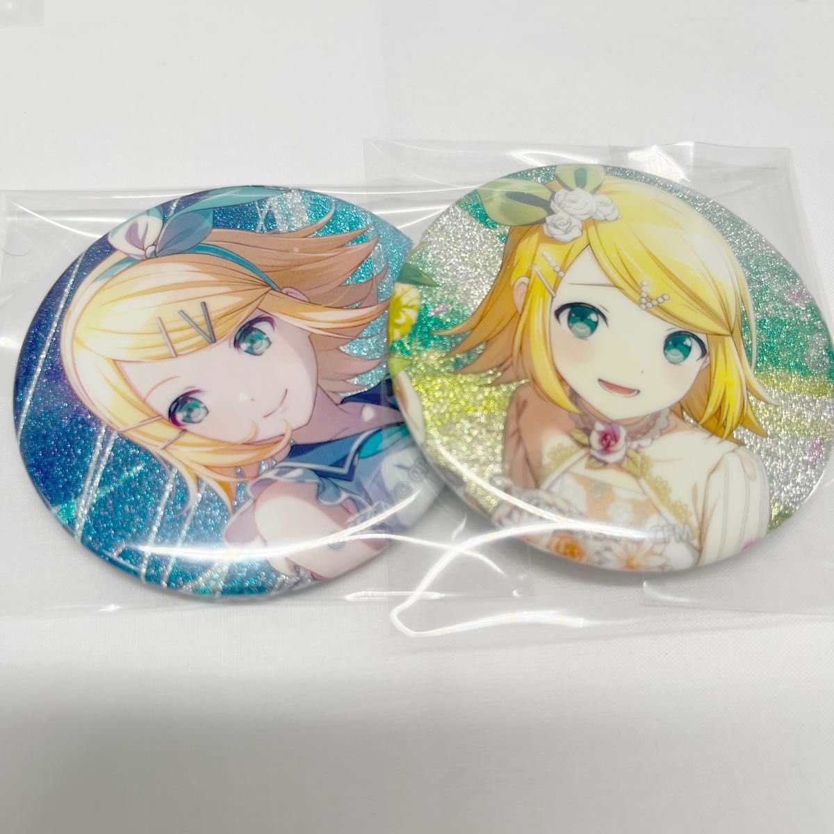 プロセカ プロジェクトセカイ 鏡音リン グリッター缶バッジ プロセカ プロジェクトセカイ 鏡音リン グリッター缶バッジ