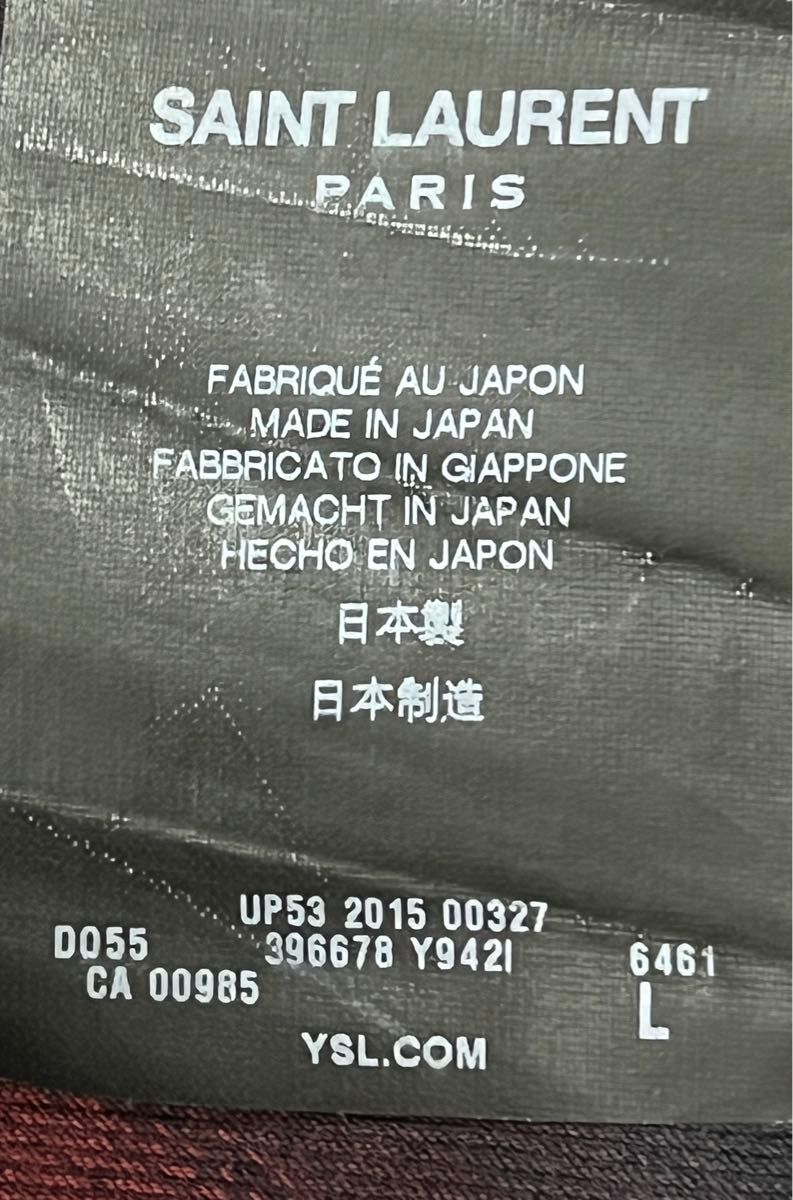 サンローラン パリ オンブレチェックシャツ Lサイズ 赤黒 サンローラン パリ オンブレチェックシャツ Lサイズ 赤黒