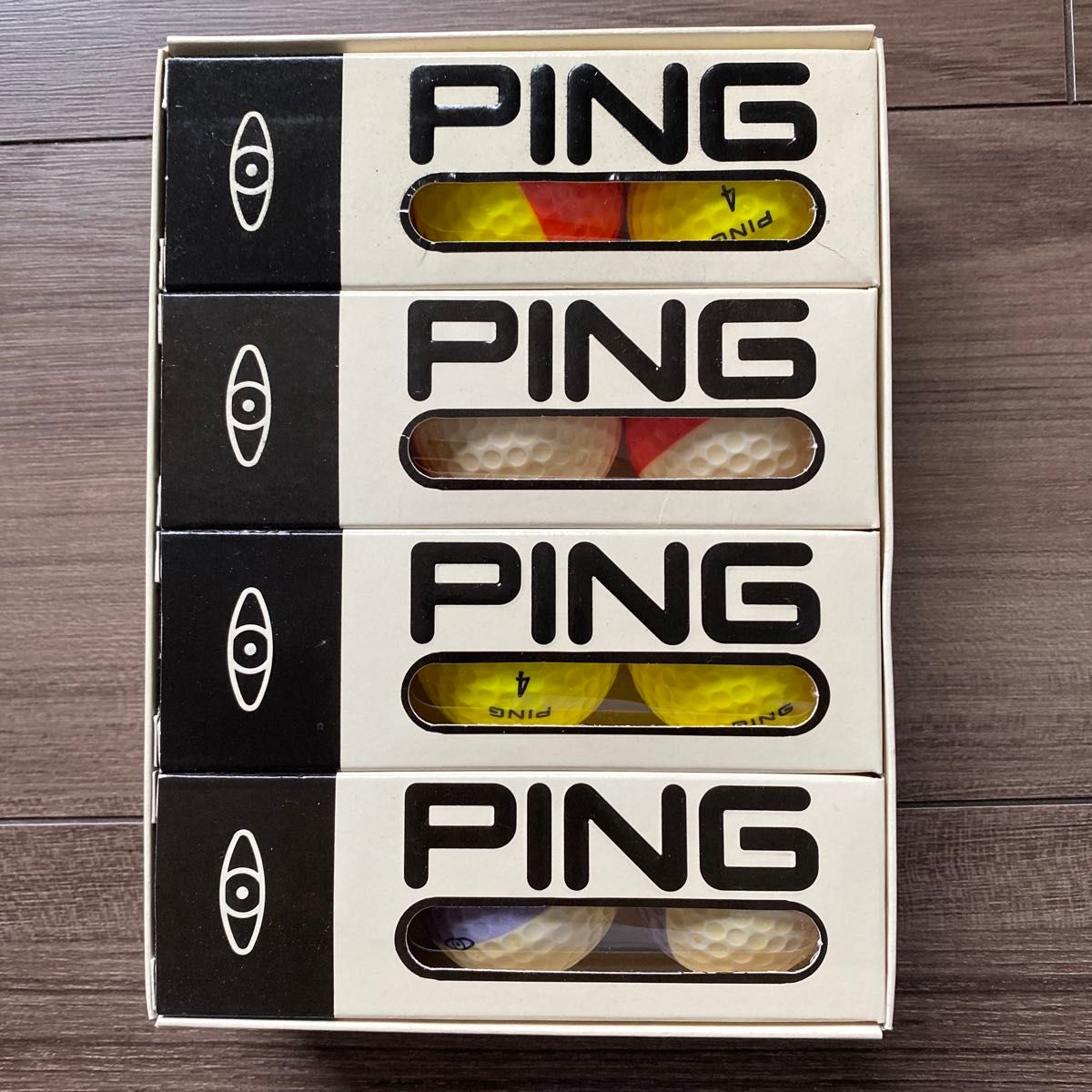 ビンテージ品 PING EYE FLYTIME ゴルフボール ツートンカラー ビンテージ品 PING EYE FLYTIME ゴルフボール ツートンカラー