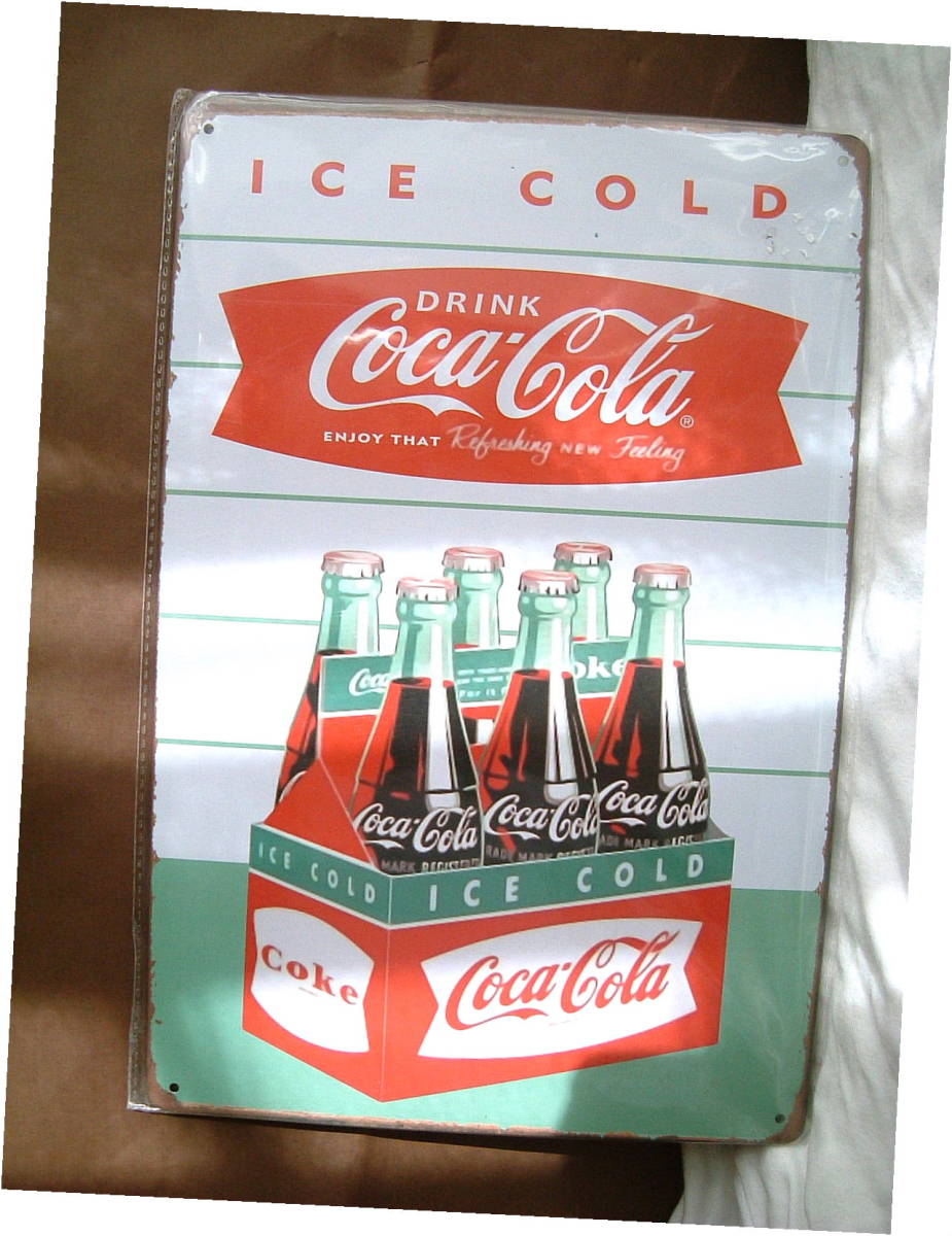 ◆ Это не в печати? Coca -cola Fish Tail Winsboard Tin Antique
