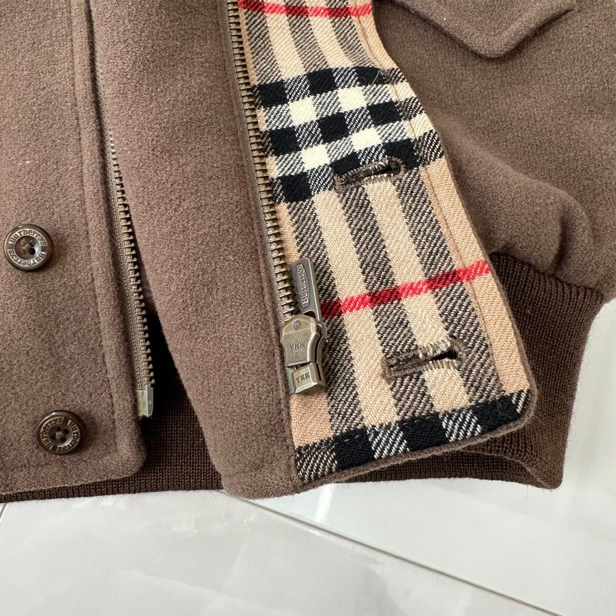 Burberry バーバリー ジャケット ウール カーキ ヴィンテージ Burberry バーバリー ジャケット ウール カーキ ヴィンテージ