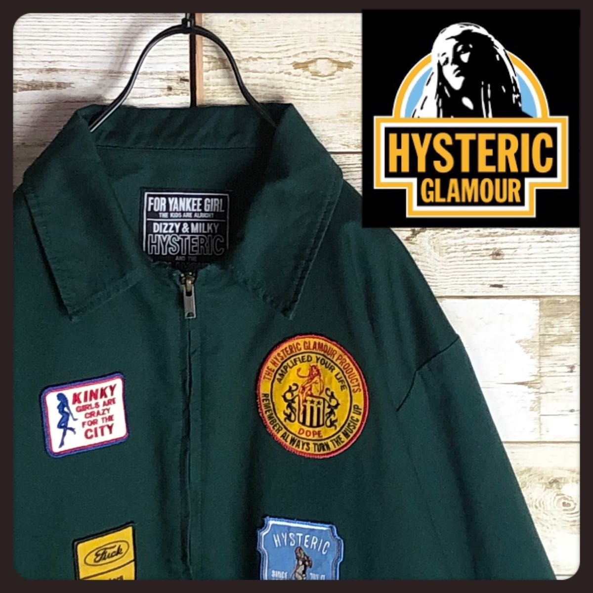 Hysteric Glamour 刺繍 ワッペン ブルゾン ヒステリックグラマー ブルゾン ワッペン刺繍入り|Yahoo!フリマ