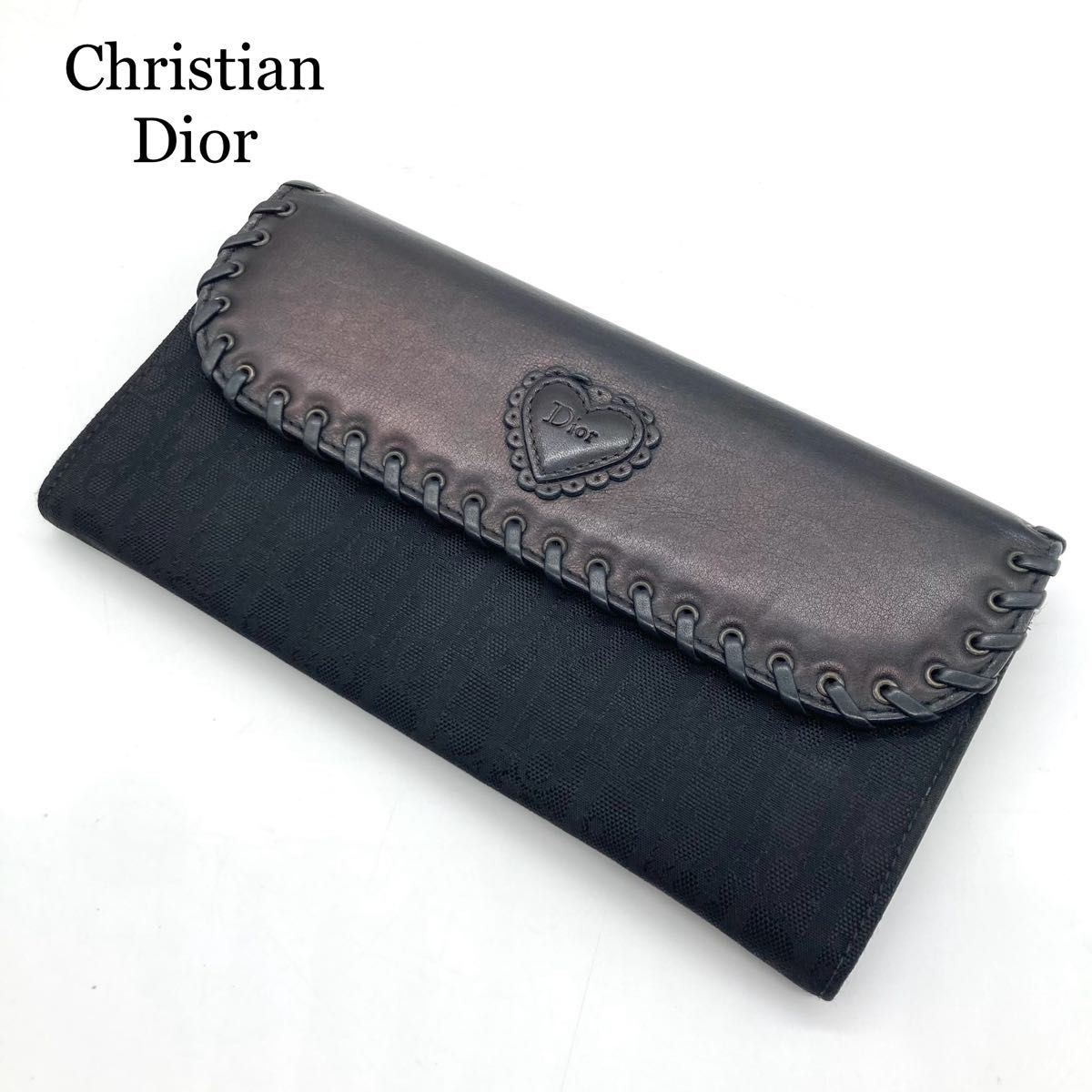 極美品】Christian Dior 長財布 トロッター ハート エスニック 極美品】Christian Dior 長財布 トロッター ハート エスニック