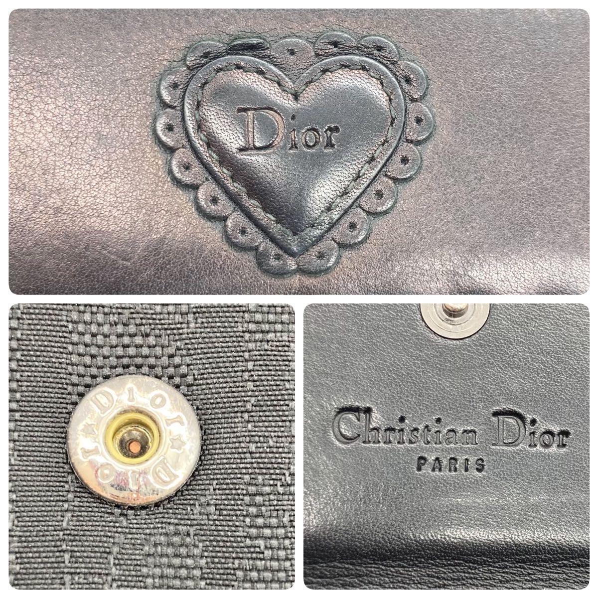 極美品】Christian Dior 長財布 トロッター ハート エスニック 極美品】Christian Dior 長財布 トロッター ハート エスニック
