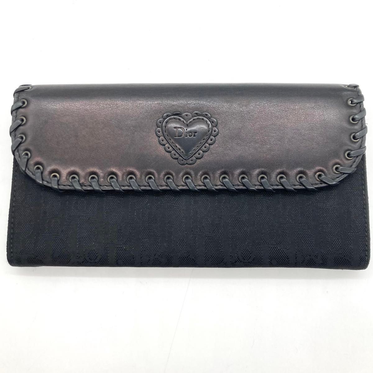 極美品】Christian Dior 長財布 トロッター ハート エスニック 極美品】Christian Dior 長財布 トロッター ハート エスニック