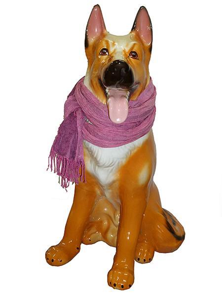 陶器製 置物 シェパード 犬オブジェ 玄関オブジェ 高さ約75cm 犬 陶器製 置物 シェパード 犬オブジェ 玄関オブジェ 高さ約75cm 犬