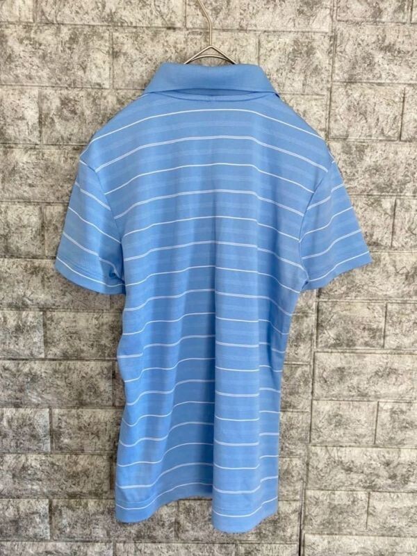 【美品】 NIKE GOLF ナイキゴルフ 半袖ゴルフシャツ ポロシャツ dri-fit レディース XSサイズ 水色 吸汗速乾 春夏モデル_画像2