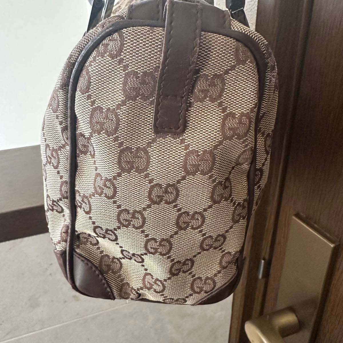 GUCCI グッチ GGキャンバス レザー ボストンバッグ ショルダー GUCCI グッチ GGキャンバス レザー ボストンバッグ ショルダー