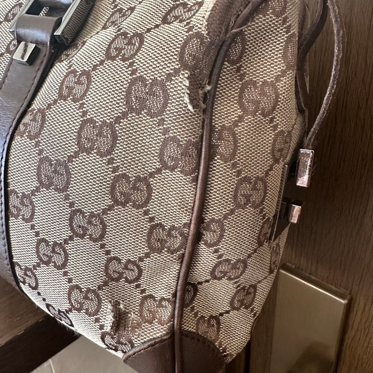 GUCCI グッチ GGキャンバス レザー ボストンバッグ ショルダー GUCCI グッチ GGキャンバス レザー ボストンバッグ ショルダー