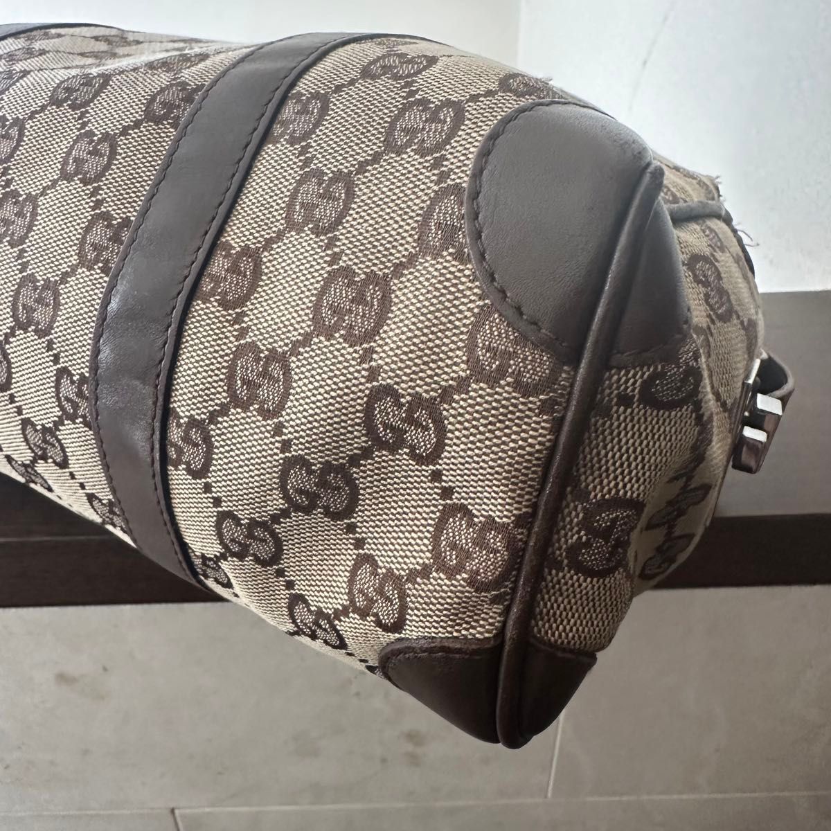 GUCCI グッチ GGキャンバス レザー ボストンバッグ ショルダー GUCCI グッチ GGキャンバス レザー ボストンバッグ ショルダー