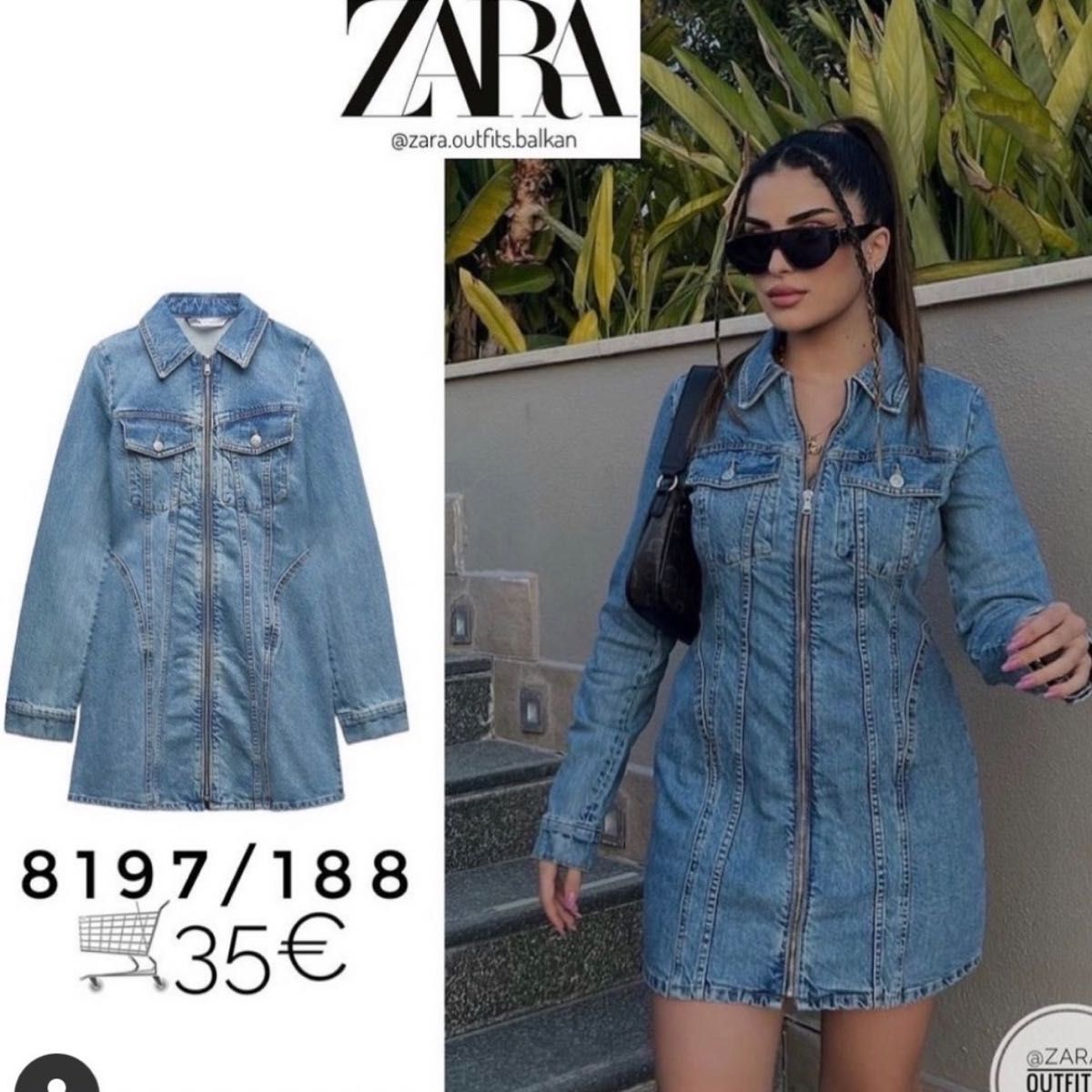 新品未使用 タグ付 ZARA デニム ワンピース L 定価約7 000円 新品未使用 タグ付 ZARA デニム ワンピース L 定価約7 000円