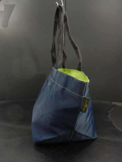  Herve Chapelier dark blue nylon boat shape tote bag . made Herve Chapelier