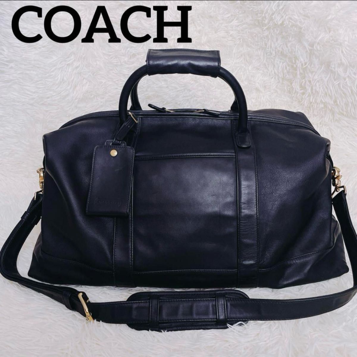 COACH - オールドコーチ ボストンバッグ オールレザー ブラック COACH - オールドコーチ ボストンバッグ オールレザー ブラック