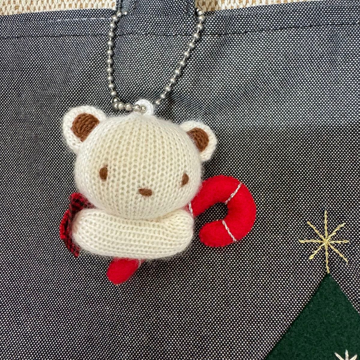 ファミリア クリスマスデザイン トートバッグ(女の子とクマの ファミリア クリスマスデザイン トートバッグ(女の子とクマの
