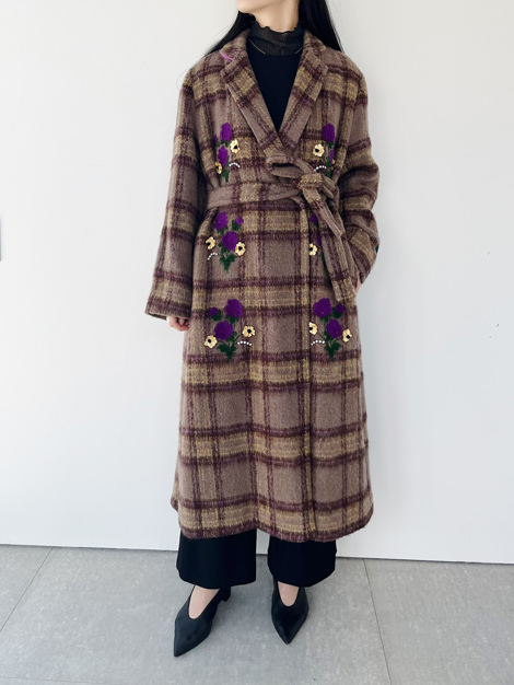 MUVEIL ミュベール 22AW ビジュー スパンコール サテン ウール MUVEIL ミュベール 22AW ビジュー スパンコール サテン ウール