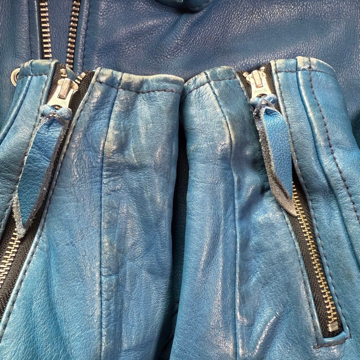 Schott ショット クラシックレーサー ライダース ブルー M Schott ショット クラシックレーサー ライダース ブルー M