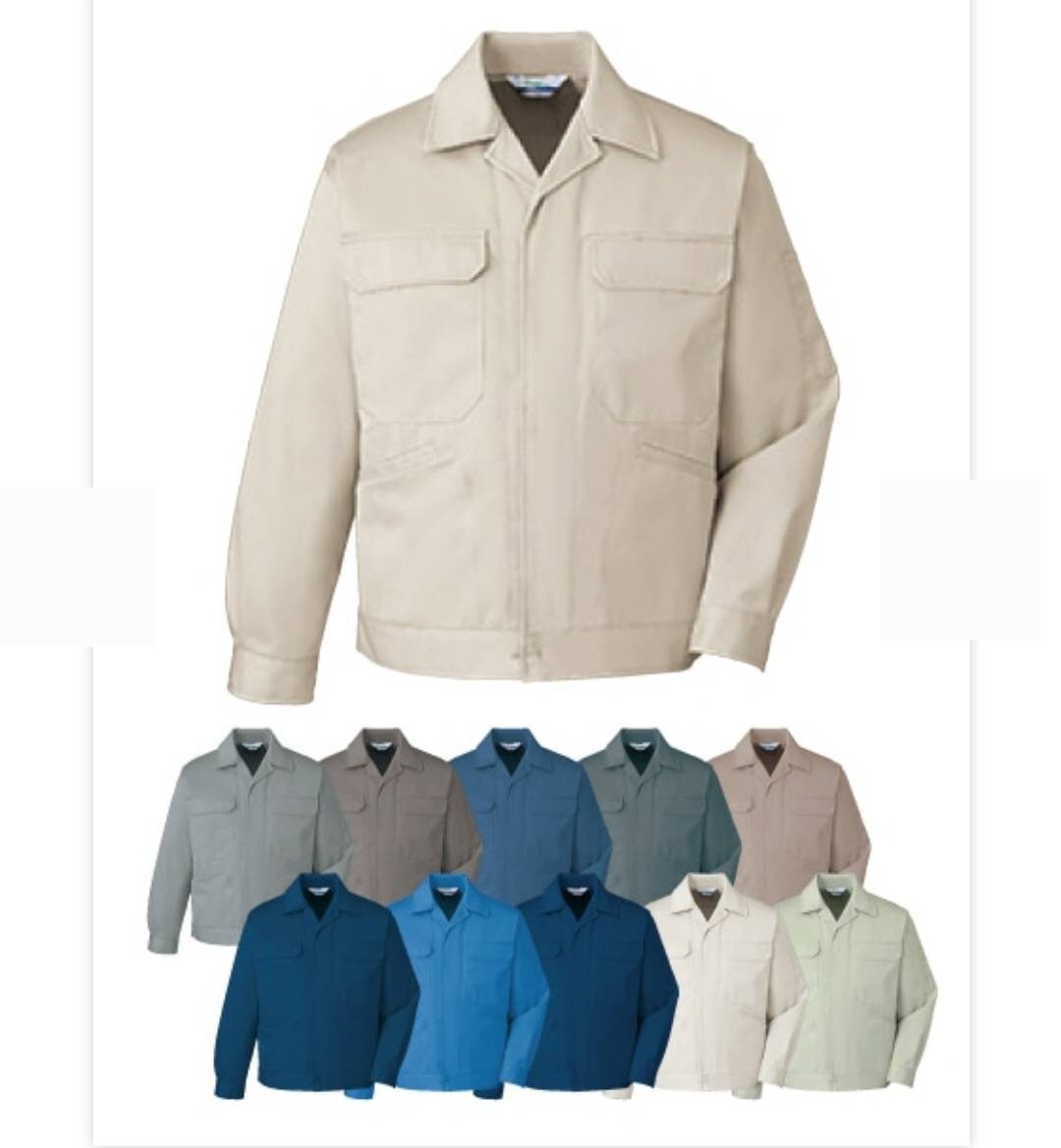 2064　自重堂Tomoe SAKURAエコ製品制電ジャンパー秋冬№3300グレーMサイズ　　　長袖作業服ブルゾン帯電ガードマン作業服倉庫荷受バートル_画像6