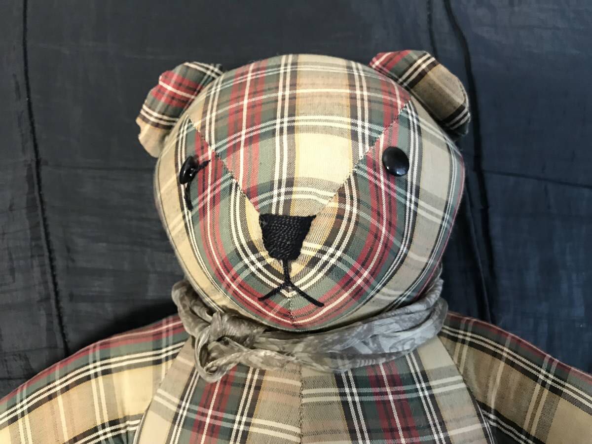 テデイベア人形珍しいチエック柄です From England40cm|Yahoo テデイベア人形珍しいチエック柄です From England40cm|Yahoo