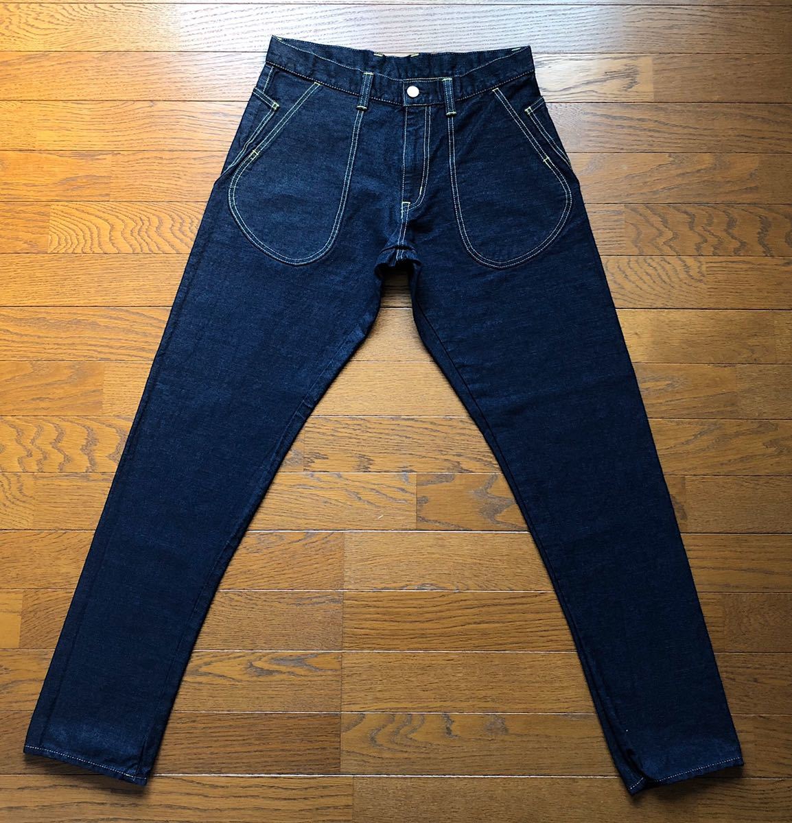 児島ジーンズ W28 LX101A “LELAX JEANS 1st SLIM DENIM INDIGO” kojimagenes レラックスジーンズ ファースト 縦伸ストレッチ インディゴ_画像2