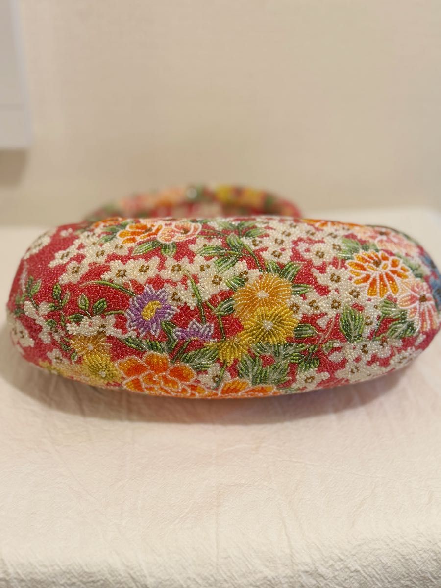ビーズバッグ 花柄 レトロ ビーズ刺繍 総ビーズバッグ 和装用 ビーズバッグ 花柄 レトロ ビーズ刺繍 総ビーズバッグ 和装用