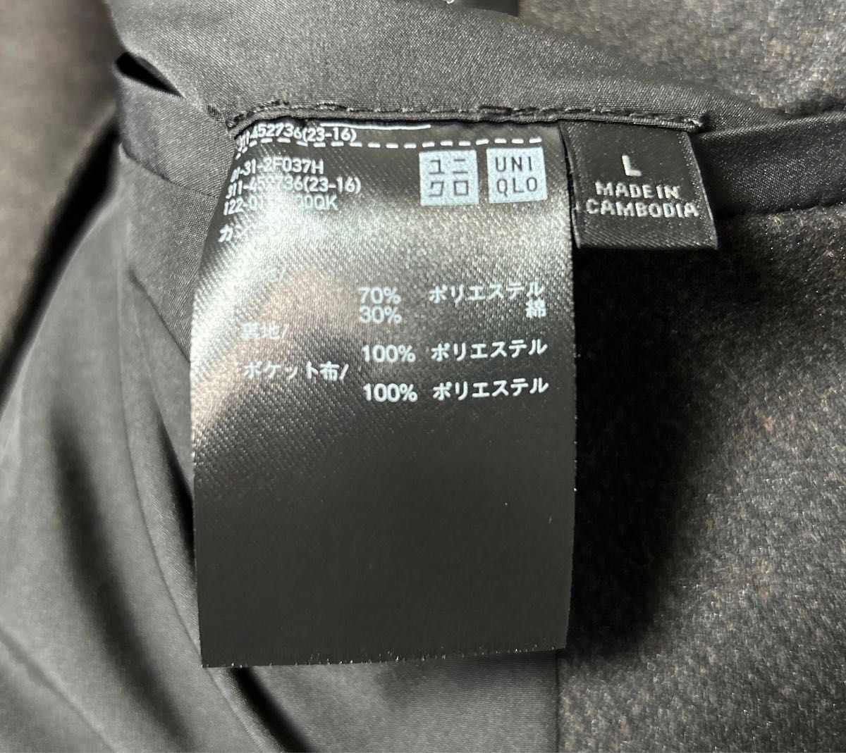 新品タグ付き・未使用】UNIQLO ウールライクジャケット ダーク 新品タグ付き・未使用】UNIQLO ウールライクジャケット ダーク